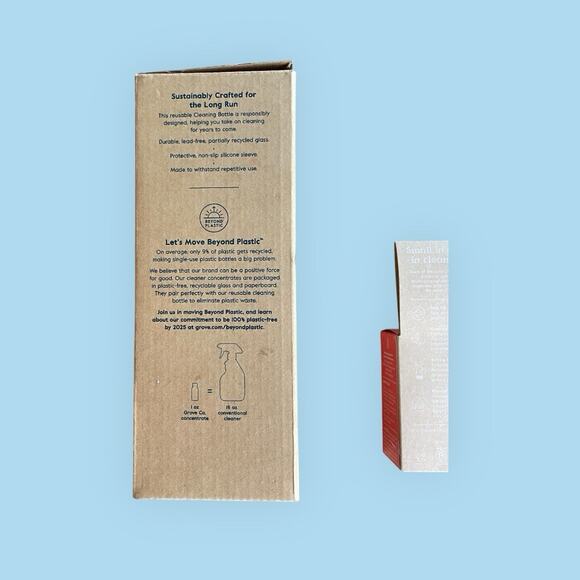 Grove Co. Glass Spray Bottle & 2 Pack Multi Purpose Cleaner Orange Rosemary NEW - Picture 4 of 6